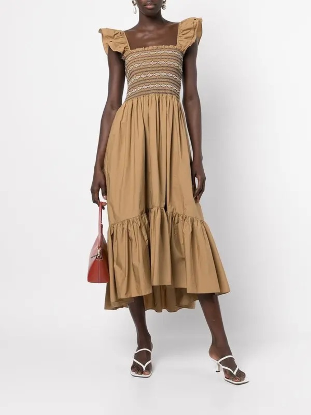 👗 NWOT Cara Cara NYC Ruby Midi Dress - Khaki Poplin (Size S, fits M) 👗